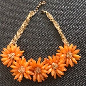 Orange floral necklace